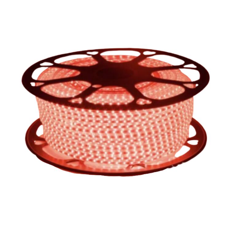 LED Strip Light 100M – 220V Red Flexible Waterproof Rope Light with Adaptor