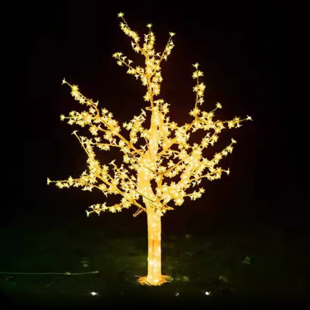 Cherry Blossom Tree LED Lights – 1.2M 480/576 LED Christmas Light Tree for Indoor & Outdoor Décor-Yellow