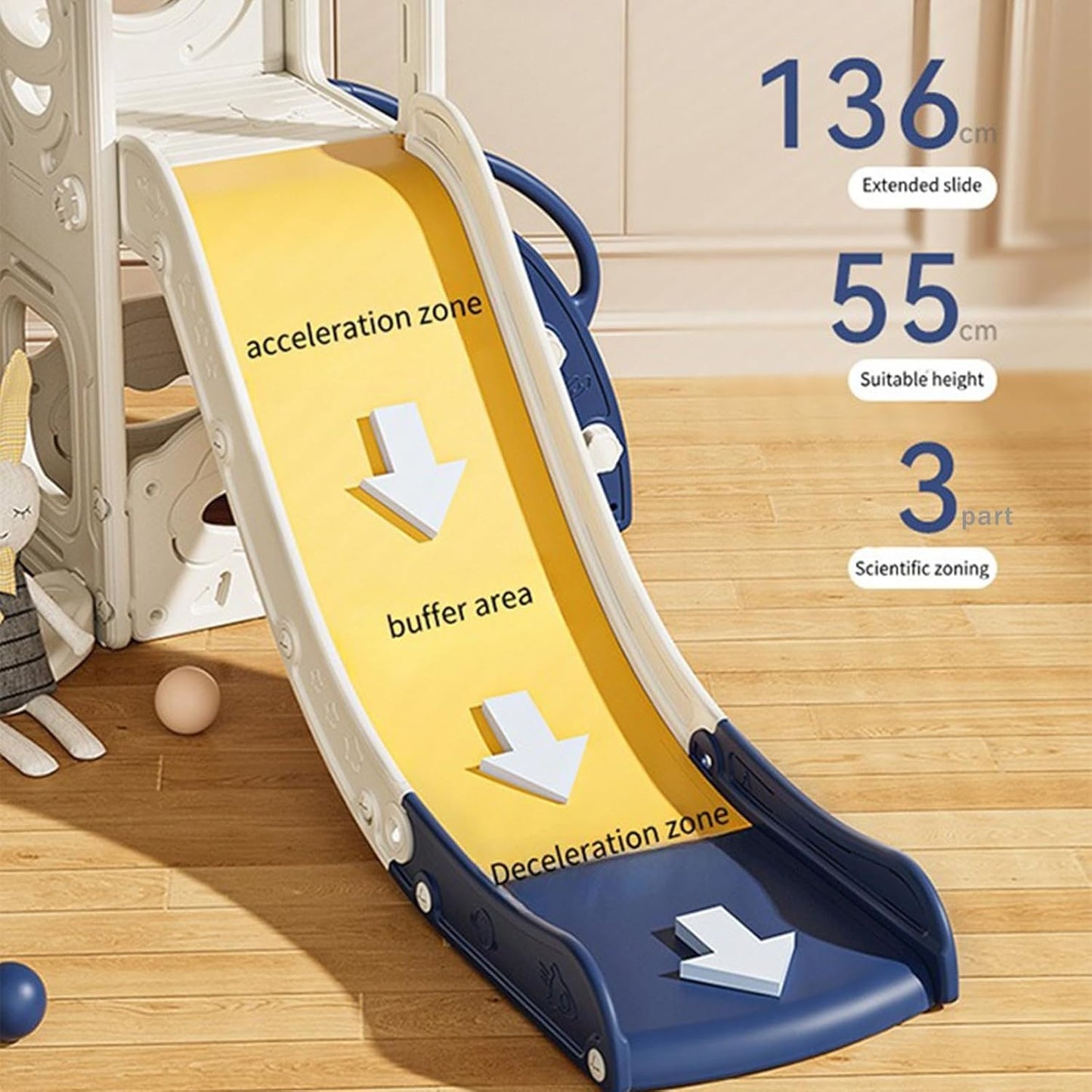 Toddler Slide and Swing Set – 4 in 1 Indoor and Outdoor Playground for Kids